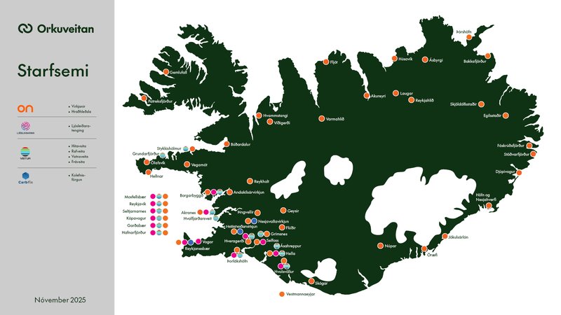Starfsemi OR - Heildarkort Nóv 2025 PP